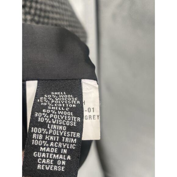 Nicole Miller Black and Gray Wool Coat Size 12 - Picture 7 of 9